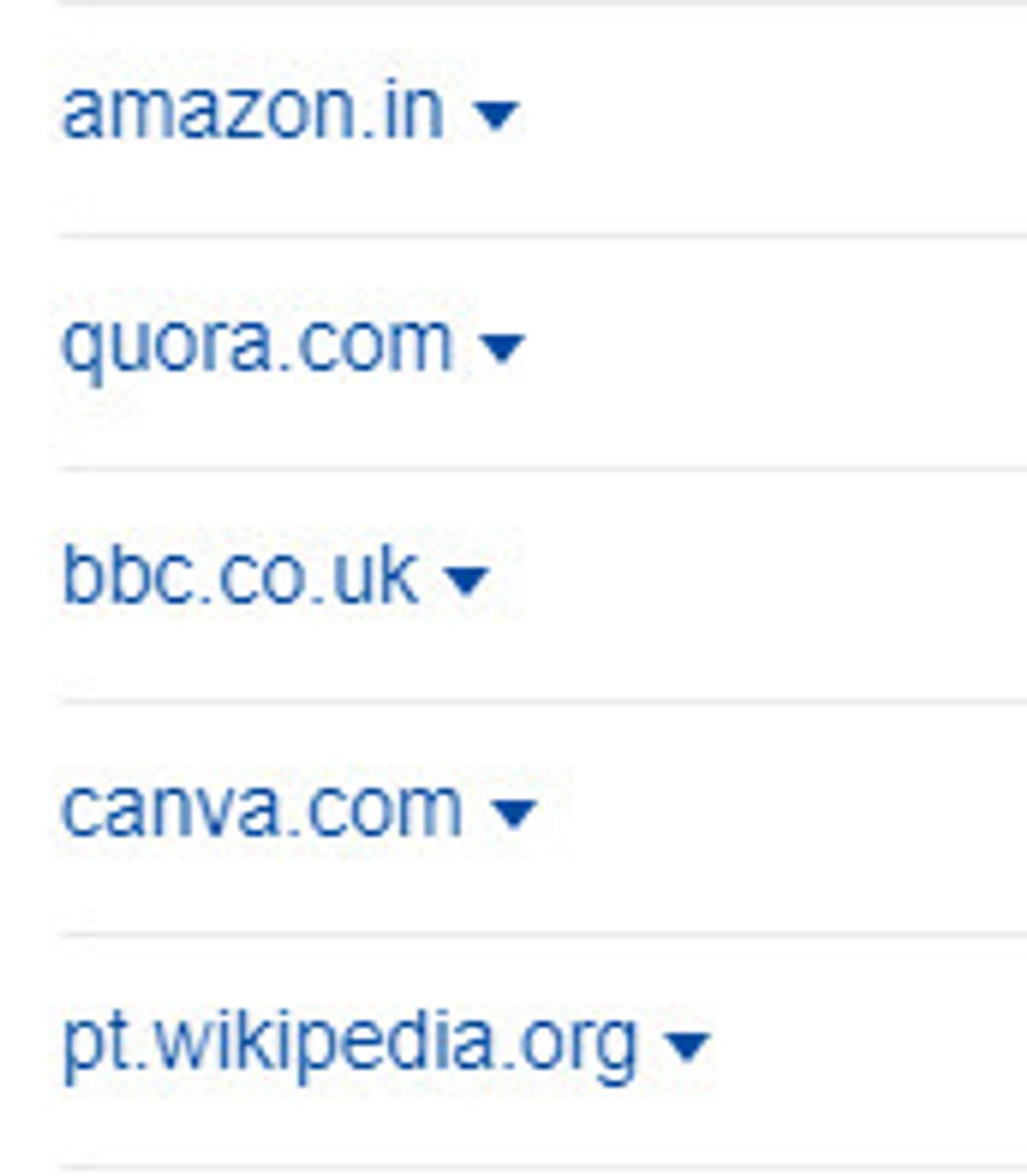 Links from reputated sites