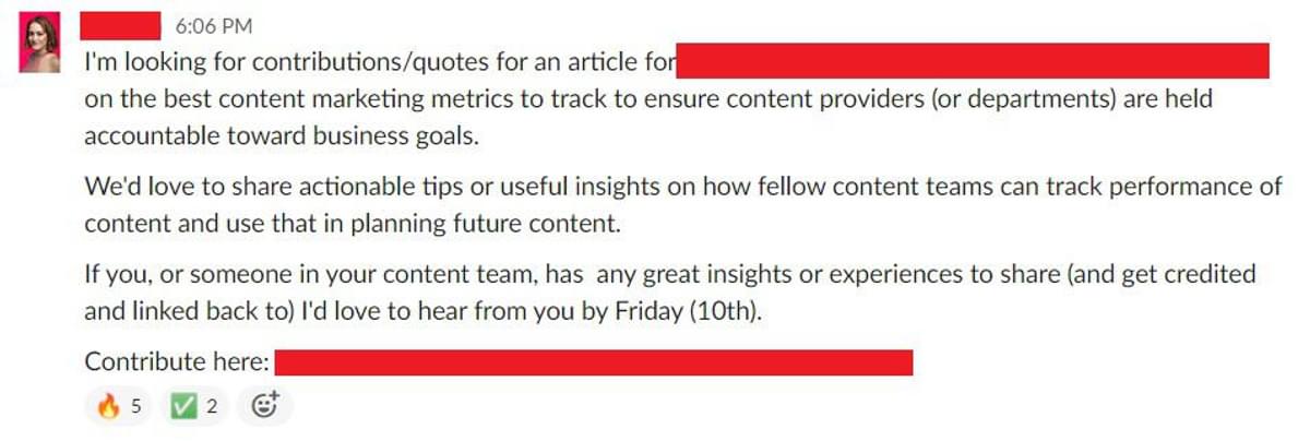 Slack community journalist request