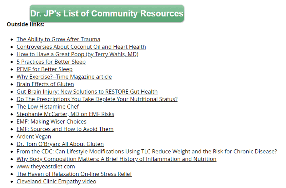Broken link building resource page