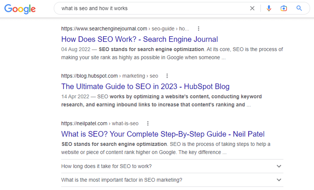 Google SERPs
