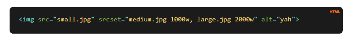 SRCSET attribute