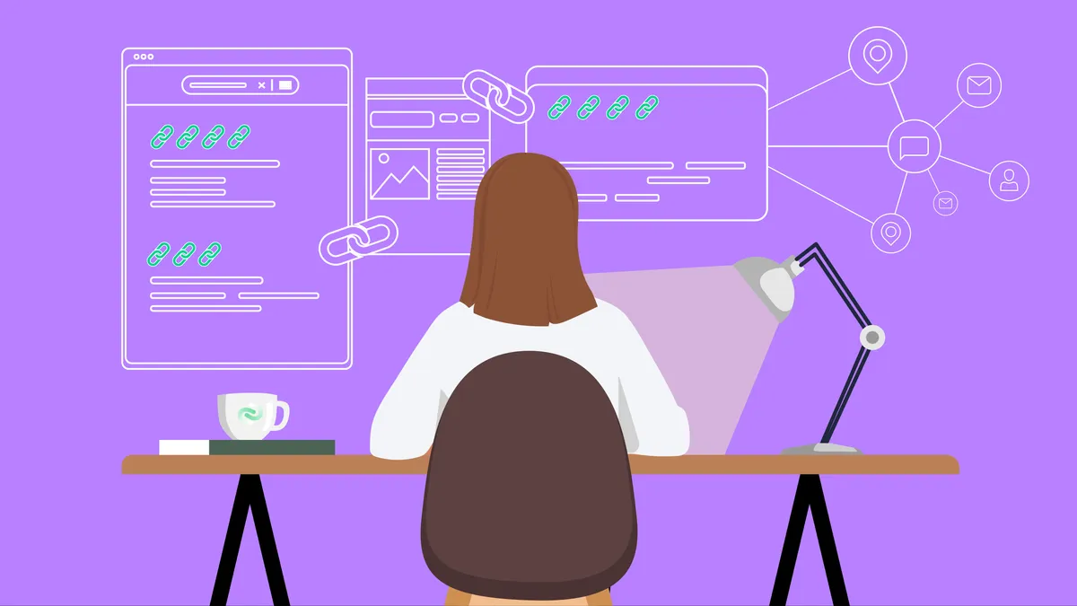 Link Building Process purple