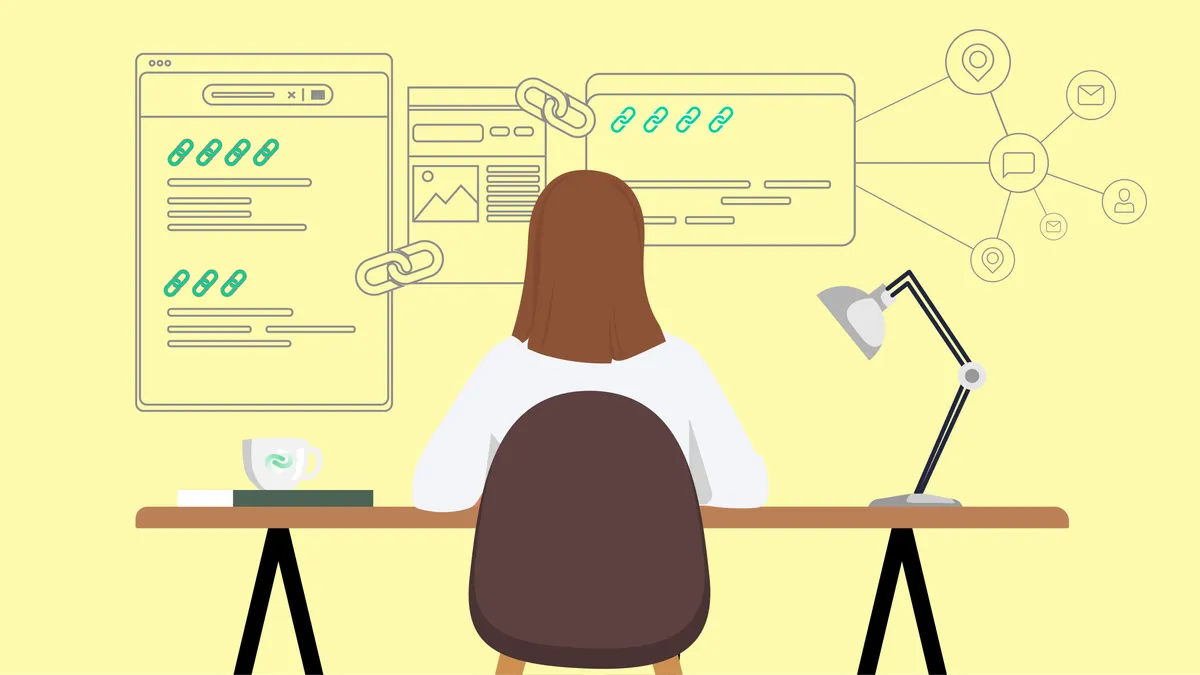 Link Building Process yellow
