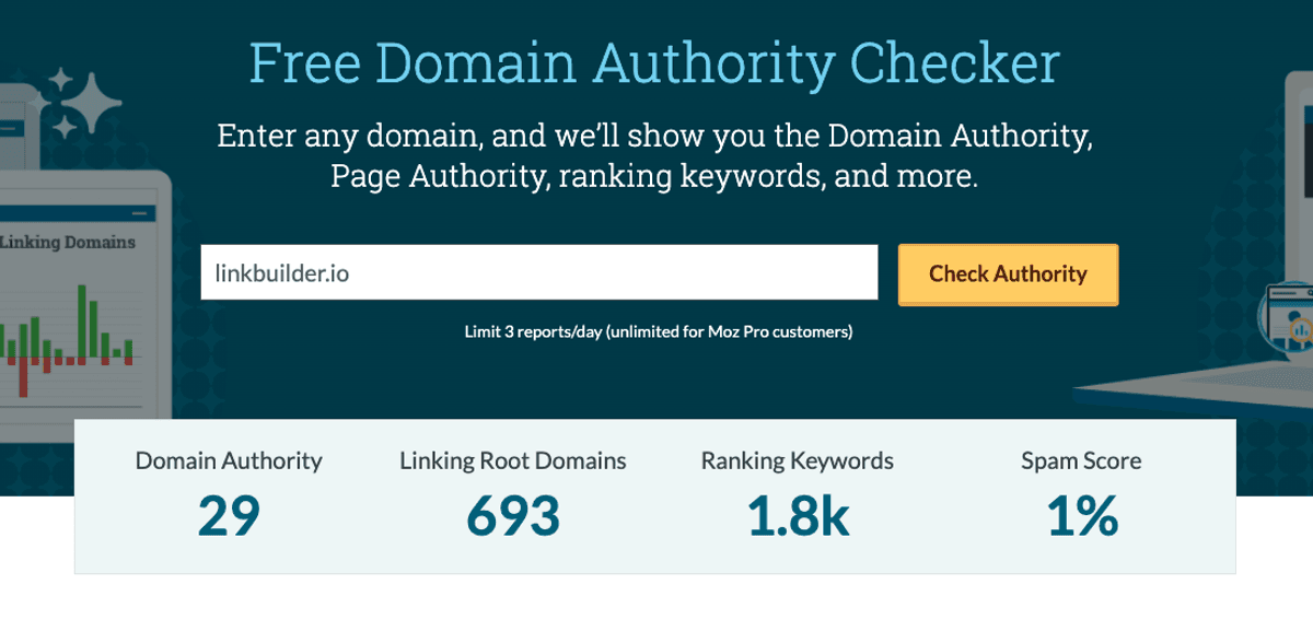 Moz free domain authority checker
