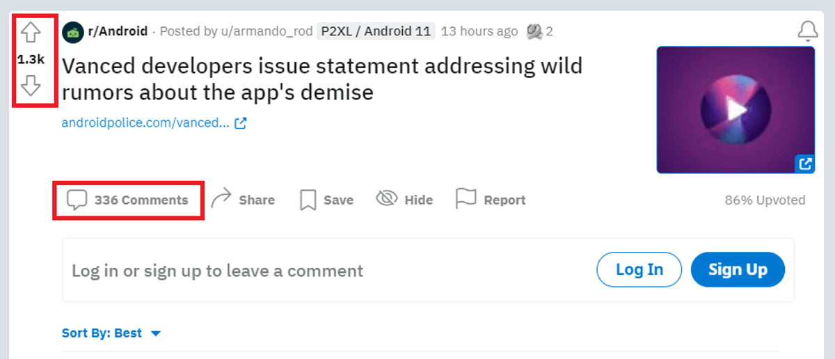 reddit forum comment