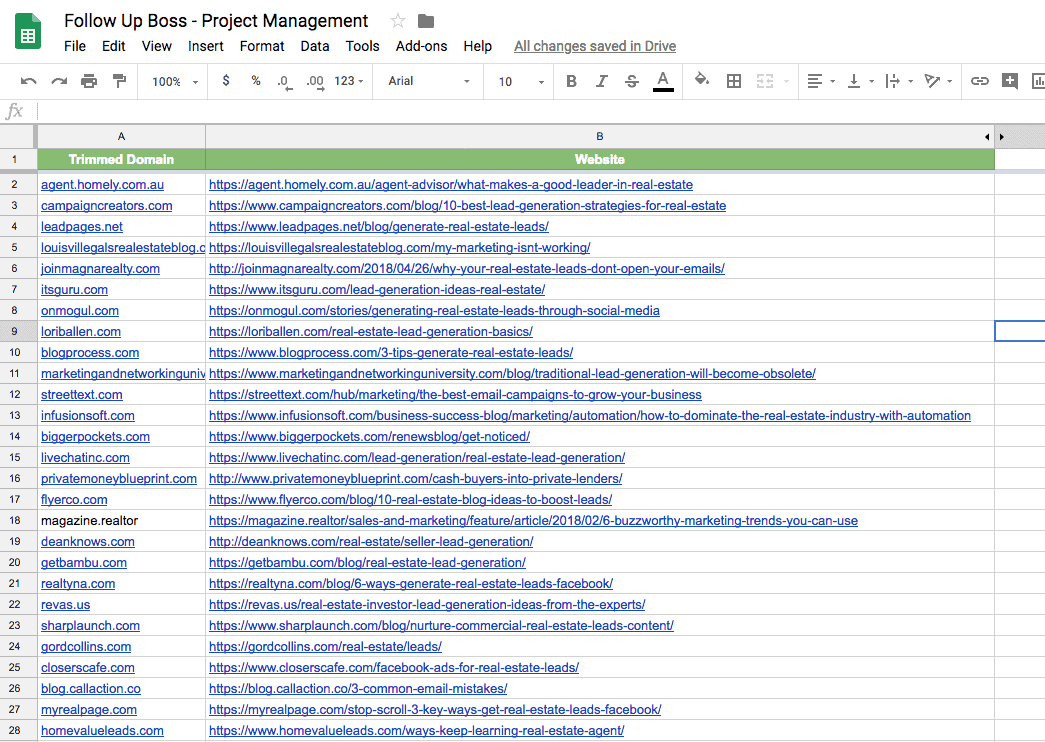 prospecting list real estate