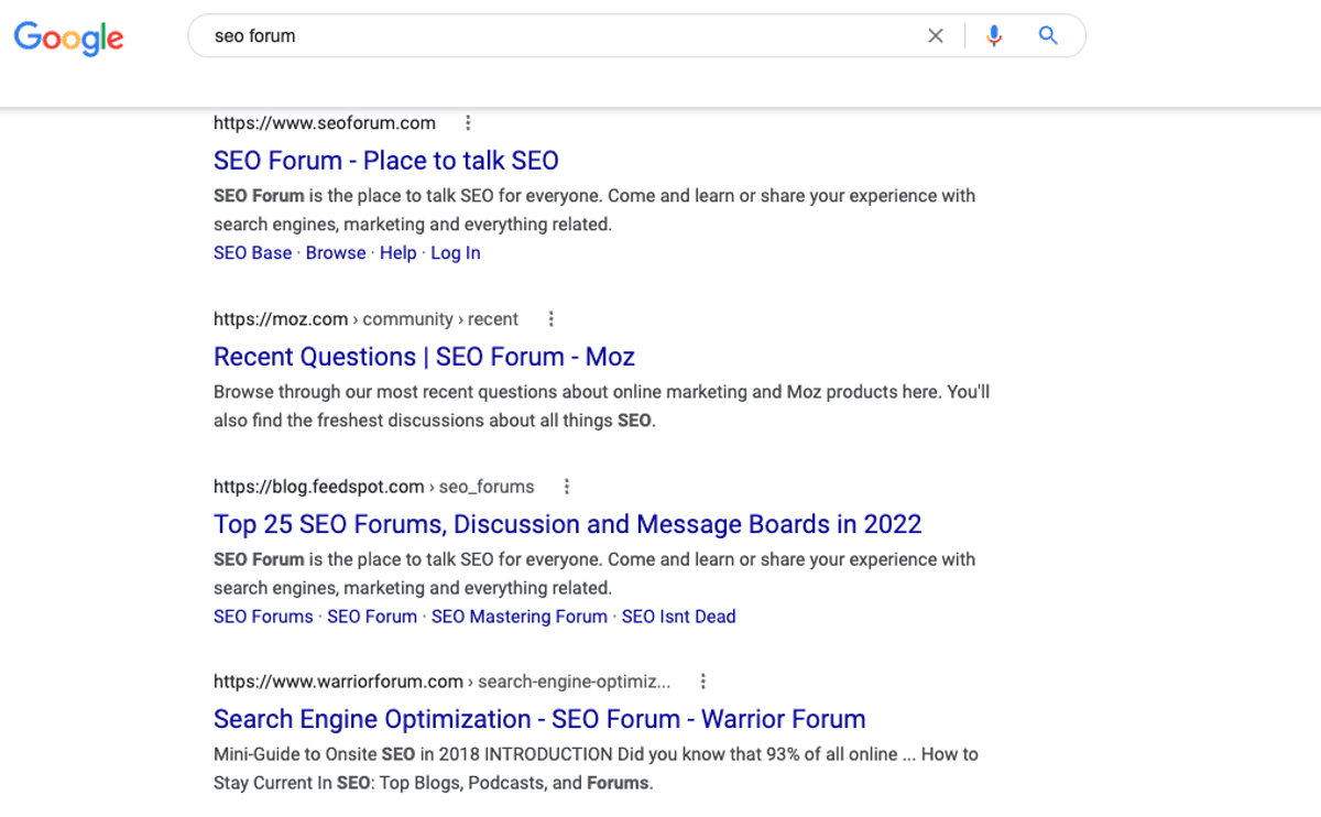 SEO Forums